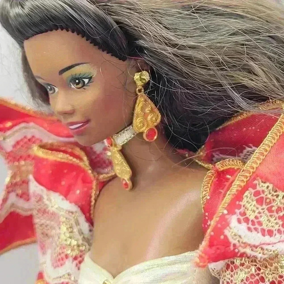 VTG 1987 MATTEL INC. HAPPY HOLLIDAYS BLACK BARBIE DOLL SPECIAL EDITTION RARE - Picture 12 of 16